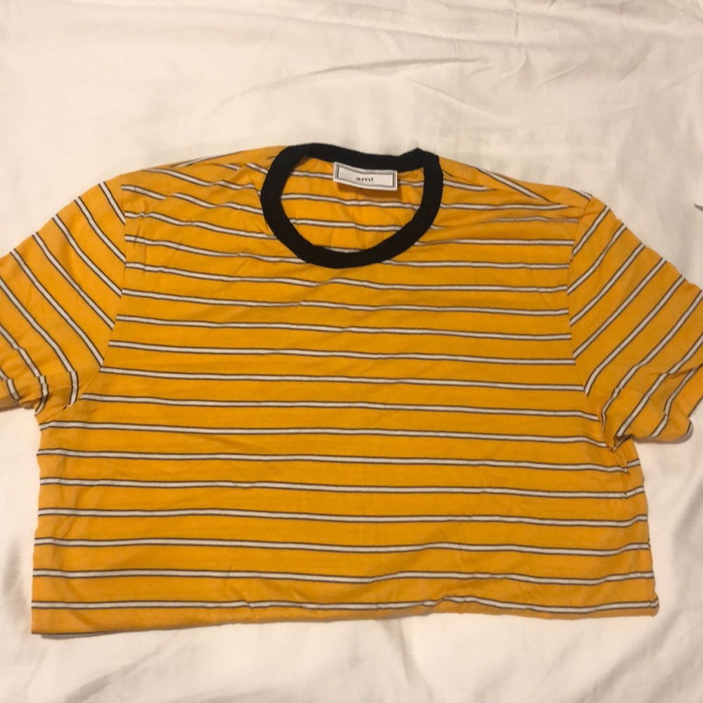 Yellow Stripe AMI t-shirt